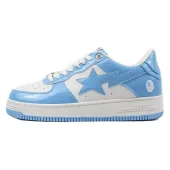 A Bathing Ape Bape Sta Patent Leather "White/Blue"