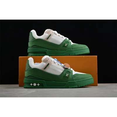 Louis Vuitton Trainer "White/Green" фото № 9