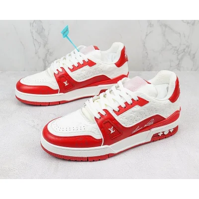 Louis Vuitton LV Trainer 2021 Low "White/Signature Red" фото № 5