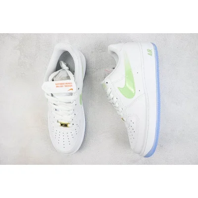 Nike Air Force 1 Low "White/Electric Green/Blue" фото № 7