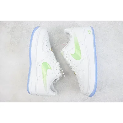 Nike Air Force 1 Low "White/Electric Green/Blue" фото № 6