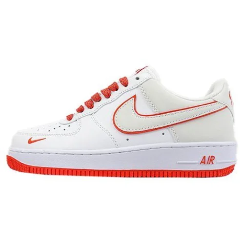 Nike Air Force 1 Low "White/Orange Red/Light Grey"