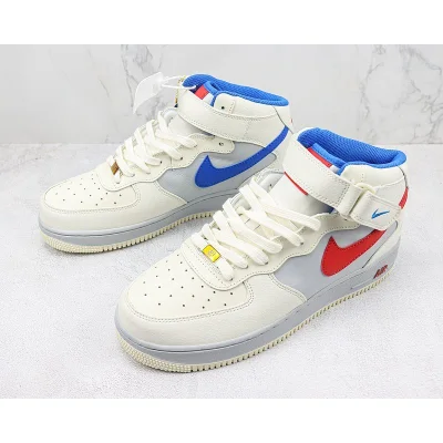 Nike Air Force 1 Mid "Wheat White/Grey/Blue" фото № 5