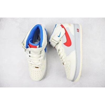 Nike Air Force 1 Mid "Wheat White/Grey/Blue" фото № 6