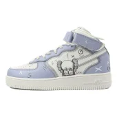 Kaws x Nike Air Force 1 Mid "Light Grey/Monogram/White"