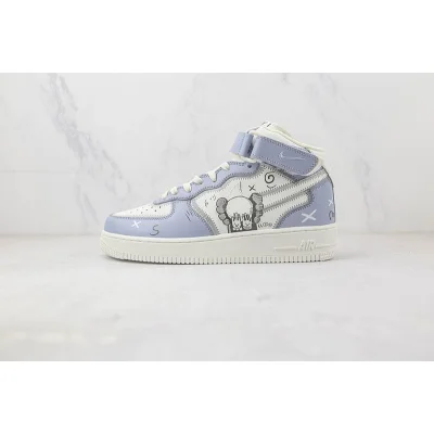 Kaws x Nike Air Force 1 Mid "Light Grey/Monogram/White" фото № 2