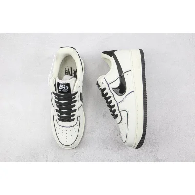 Nike Air Force 1 Low "White/Patent Black" фото № 7