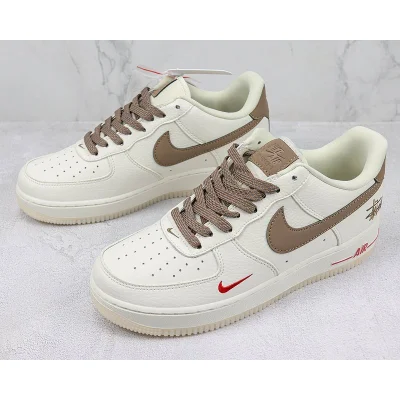 Stussy x Nike Air Force 1 Low "Brown/Cream White" фото № 5
