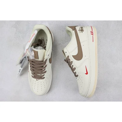 Stussy x Nike Air Force 1 Low "Brown/Cream White" фото № 7