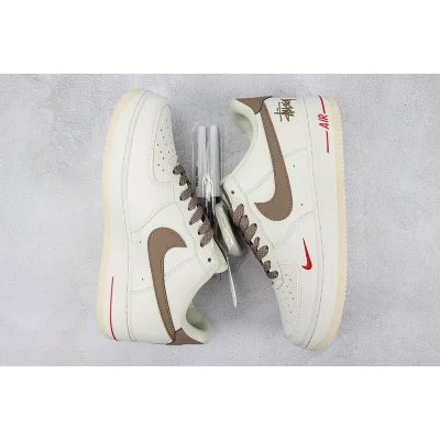 Stussy x Nike Air Force 1 Low "Brown/Cream White" фото № 6