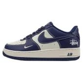 Stussy x Nike Air Force 1 "Midnight Blue/White"