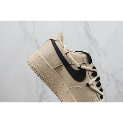 Nike Air Force 1 Low "Black Double Lacing/Beige" фото № 3