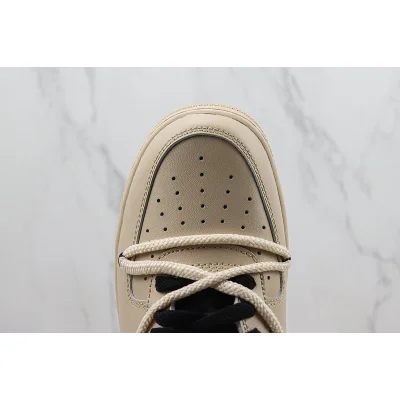 Nike Air Force 1 Low "Black Double Lacing/Beige" фото № 4