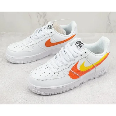 Nike Air Force 1 Low "White/Orange/Yellow/Double Swoosh" фото № 3