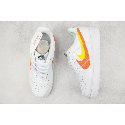 Nike Air Force 1 Low "White/Orange/Yellow/Double Swoosh" фото № 5