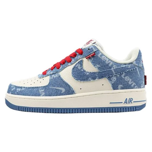 Levi's x Nike Air Force 1 Low "Blue Denim/Cream White/Red"