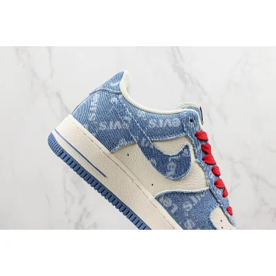 Levi's x Nike Air Force 1 Low "Blue Denim/Cream White/Red" фото № 3
