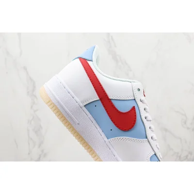 Supreme x Nike Air Force 1 Low "White/Burgundy/Sky Blue" фото № 3