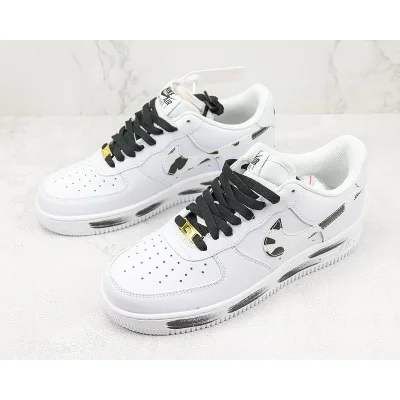 Nike Air Force 1 Low "White/Spotted Black/Metallic Gold" фото № 5