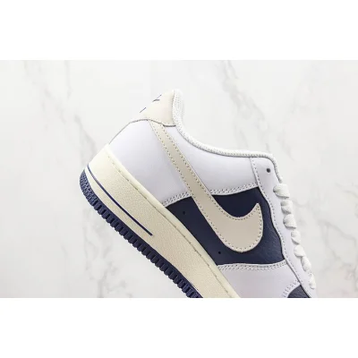 Nike Air Force 1 Low "White/Beige/Hidden Dark Blue" фото № 3 Nike Air Force 1 Low "White/Beige/Hidden Dark Blue" фото № 3