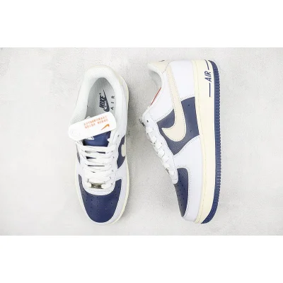 Nike Air Force 1 Low "White/Beige/Hidden Dark Blue" фото № 6 Nike Air Force 1 Low "White/Beige/Hidden Dark Blue" фото № 6