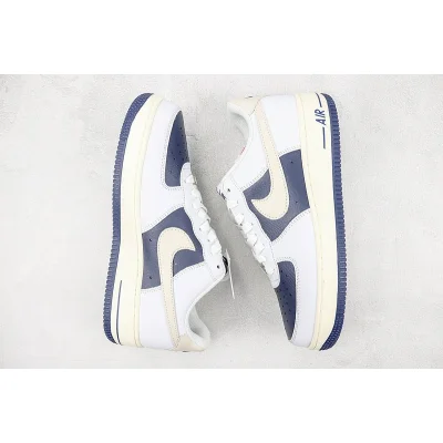 Nike Air Force 1 Low "White/Beige/Hidden Dark Blue" фото № 7 Nike Air Force 1 Low "White/Beige/Hidden Dark Blue" фото № 7