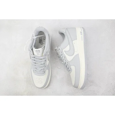 Stussy x Nike Air Force 1 Low "Grey/Beige" фото № 6