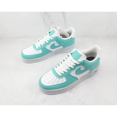 Nike Air Force 1 Low "White/Grey/Water Cyan" фото № 5