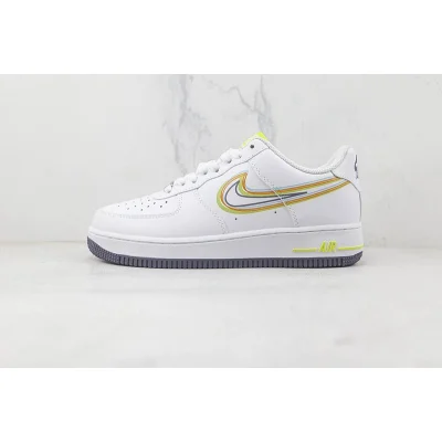 Nike Air Force 1 Low "White/Volt-Orange" фото № 2