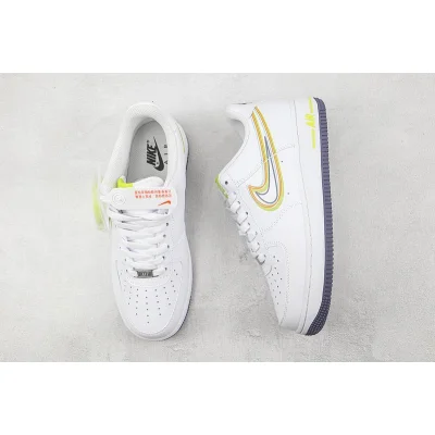 Nike Air Force 1 Low "White/Volt-Orange" фото № 6