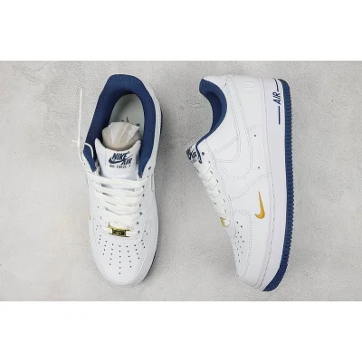 Nike Air Force 1 Low "White/Blue/Gold Hook" фото № 6