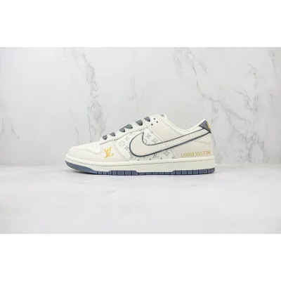 Louis Vuitton x Nike Dunk Low "Porpoise Grey/Cream White/Monogram" фото № 2
