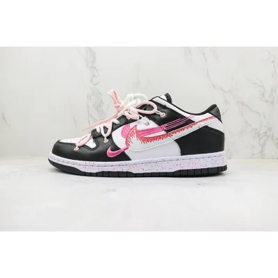 Nike Dunk Low Multi Swoosh "Black/White/Pink" фото № 2 Nike Dunk Low Multi Swoosh "Black/White/Pink" фото № 2