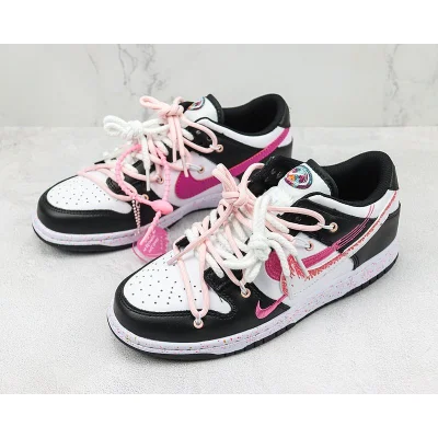Nike Dunk Low Multi Swoosh "Black/White/Pink" фото № 5 Nike Dunk Low Multi Swoosh "Black/White/Pink" фото № 5