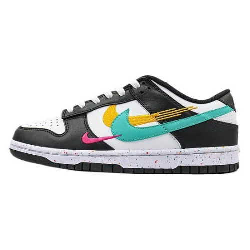 Nike Dunk Low Multi Swoosh "Black/White"