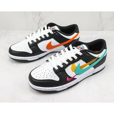 Nike Dunk Low Multi Swoosh "Black/White" фото № 5