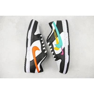 Nike Dunk Low Multi Swoosh "Black/White" фото № 7