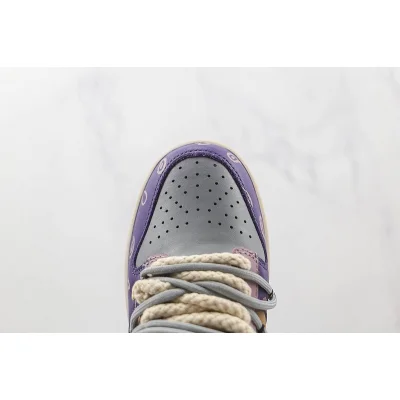 Nike Dunk Low Retro "Brown/Grey/Purple-Yellow" фото № 3