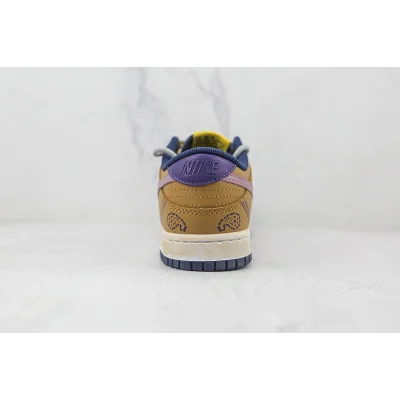 Nike Dunk Low Retro "Brown/Grey/Purple-Yellow" фото № 8