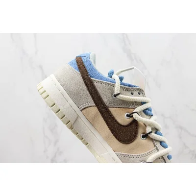 Nike Dunk Low "Beige/Brown/Blue" фото № 4