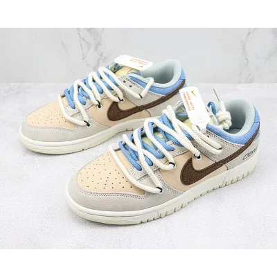 Nike Dunk Low "Beige/Brown/Blue" фото № 5