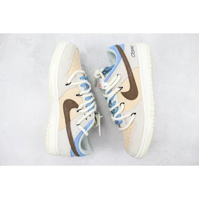 Nike Dunk Low "Beige/Brown/Blue" фото № 6