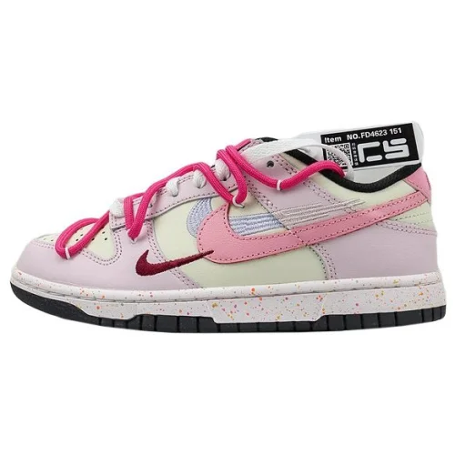 Nike SB Dunk Low "White/Black/Rose Pink"