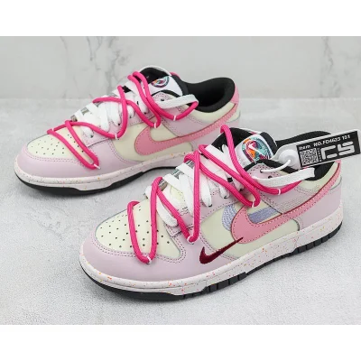 Nike SB Dunk Low "White/Black/Rose Pink" фото № 5