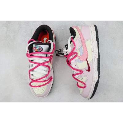 Nike SB Dunk Low "White/Black/Rose Pink" фото № 7