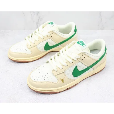 Louis Vuitton x Nike Dunk Low "Beige/Cream/Green" фото № 5