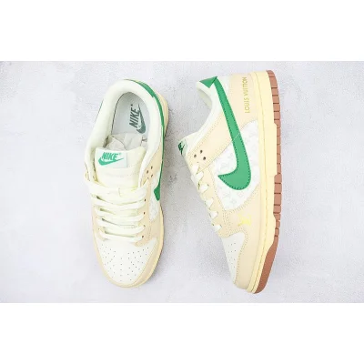 Louis Vuitton x Nike Dunk Low "Beige/Cream/Green" фото № 7