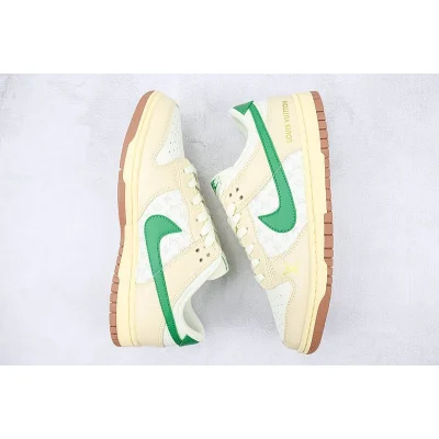 Louis Vuitton x Nike Dunk Low "Beige/Cream/Green" фото № 6