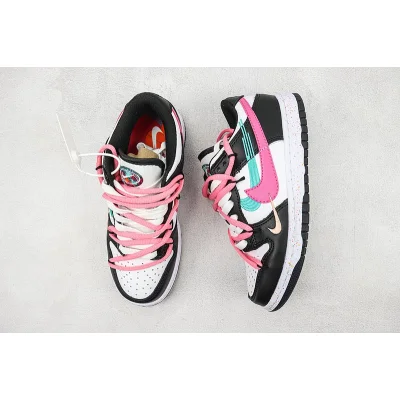 Nike Dunk Low Multi Swoosh «Black/Pink/Solar White» фото № 6 Nike Dunk Low Multi Swoosh «Black/Pink/Solar White» фото № 6