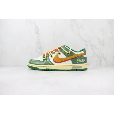 Nike Dunk Low "Panda/Summer Graffiti Green" фото № 2 Nike Dunk Low "Panda/Summer Graffiti Green" фото № 2